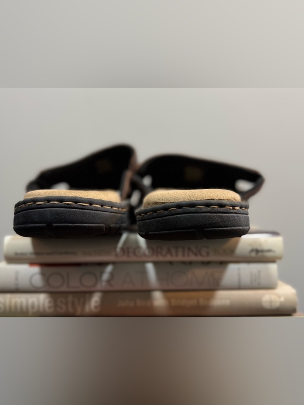 croft & barrow Dark Brown Leather Slide Sandals - Picture 7 of 12